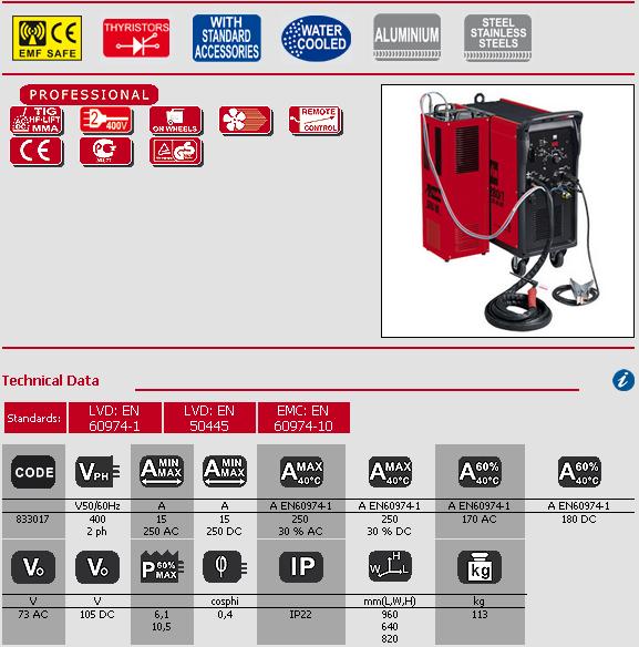 AP SUDURA TIG/MMA Supertig280/1AC/DC-HF